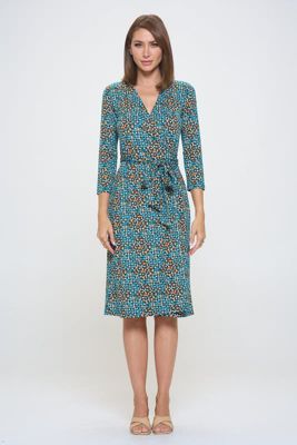 JERSEY WRAP DRESS WITH TIE