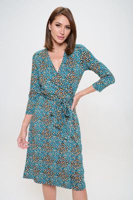 JERSEY WRAP DRESS WITH TIE