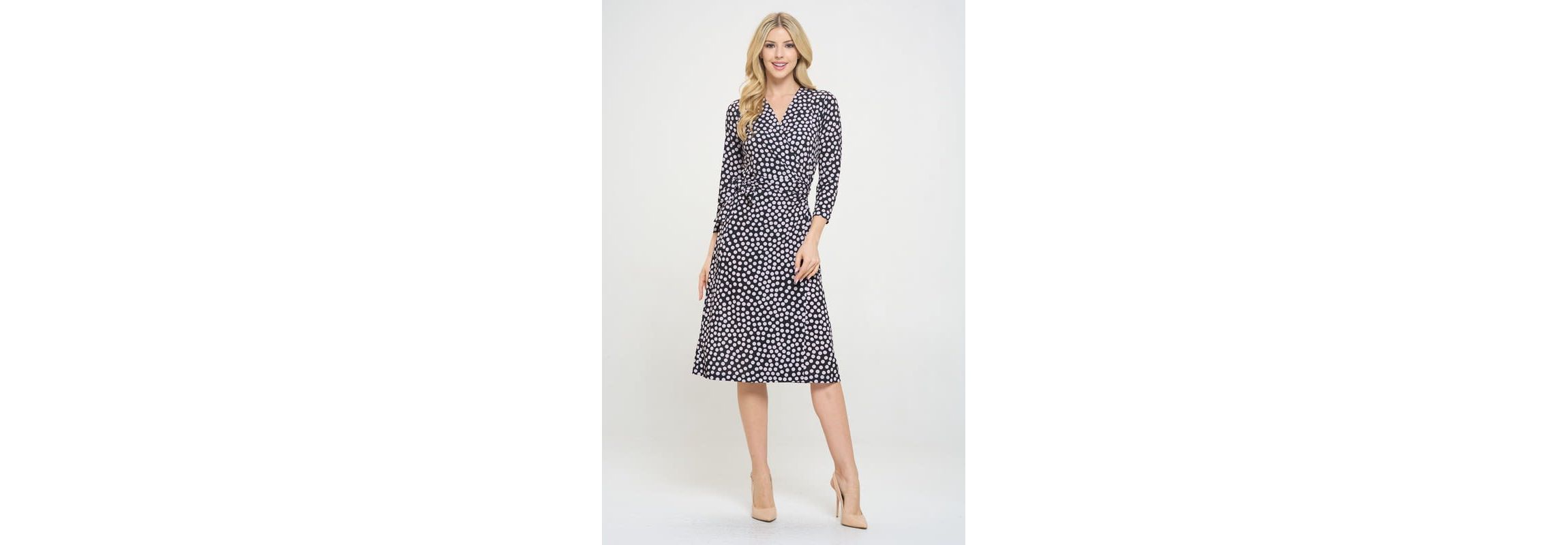 POLKA DOT WRAP DRESS