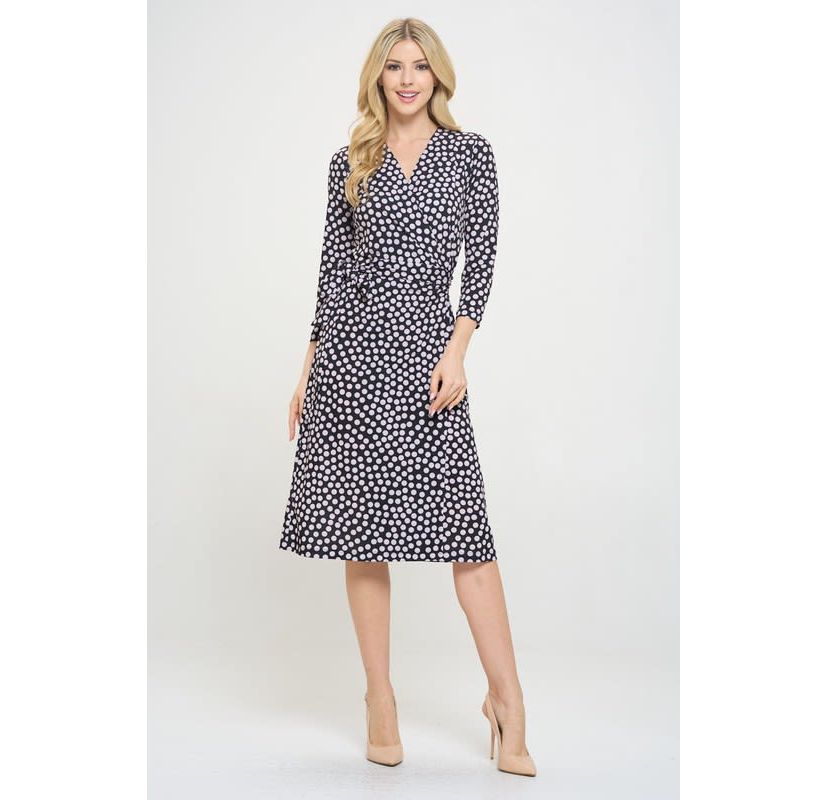 POLKA DOT WRAP DRESS