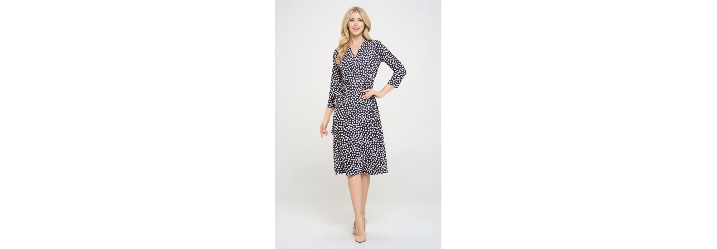 POLKA DOT WRAP DRESS