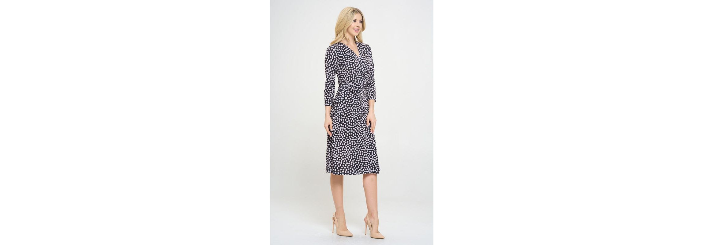 POLKA DOT WRAP DRESS