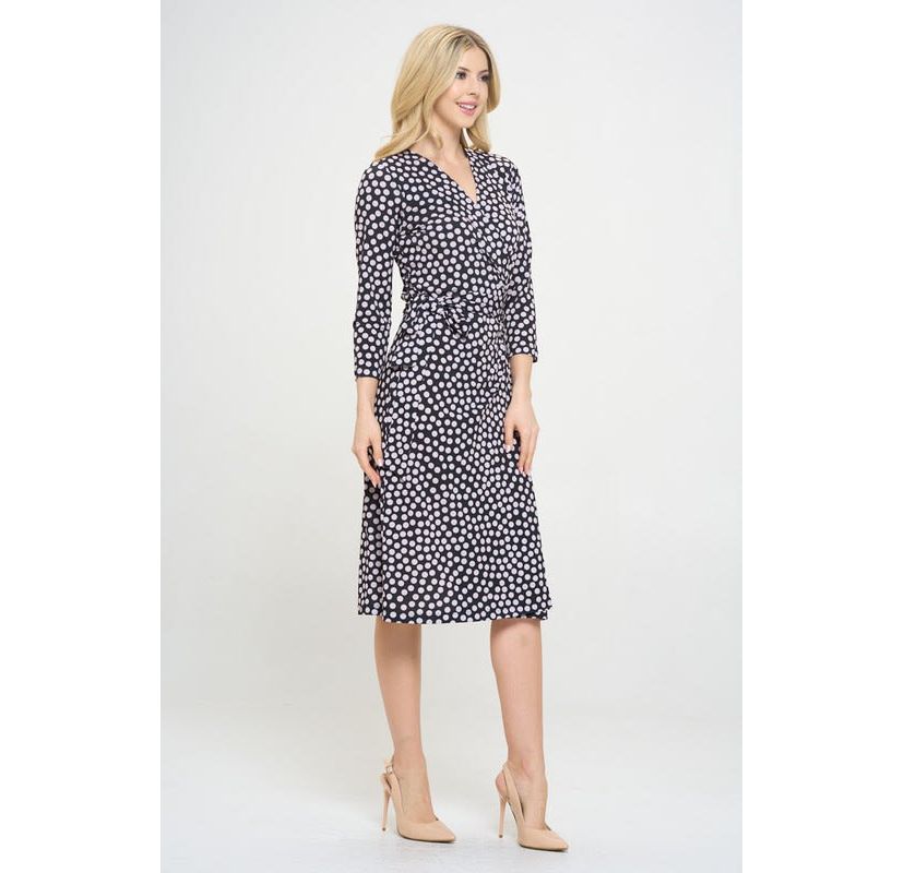 POLKA DOT WRAP DRESS
