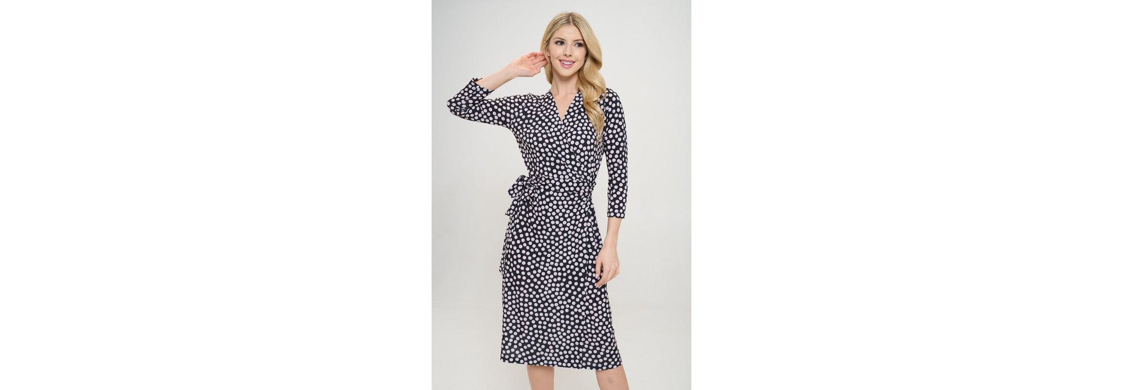 POLKA DOT WRAP DRESS