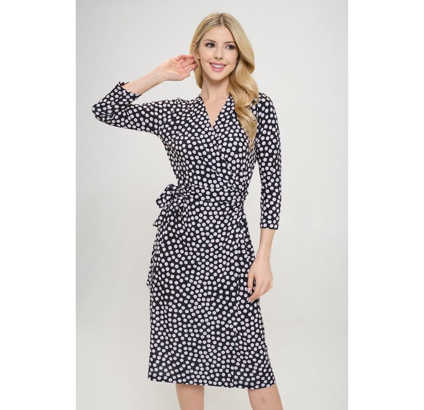 POLKA DOT WRAP DRESS