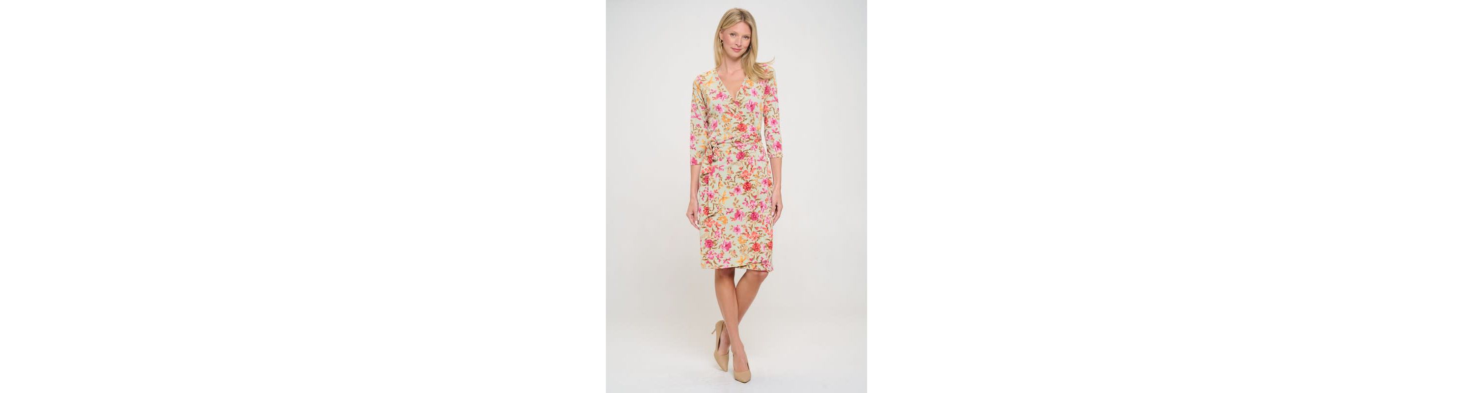 FLORAL WRAP DRESS