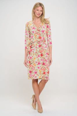 FLORAL WRAP DRESS