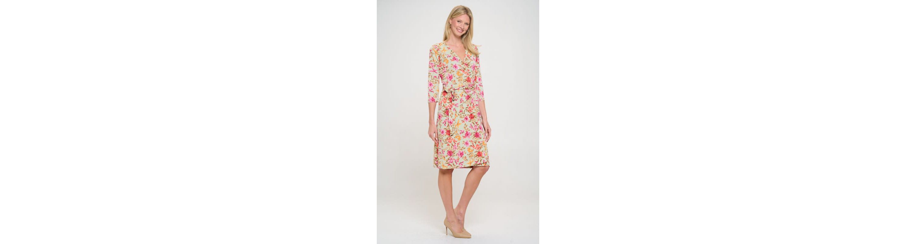 FLORAL WRAP DRESS