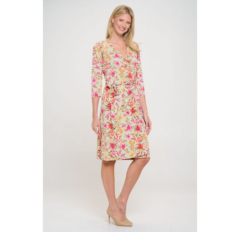FLORAL WRAP DRESS