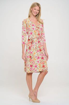 FLORAL WRAP DRESS