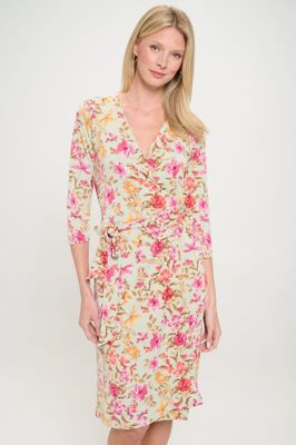 FLORAL WRAP DRESS