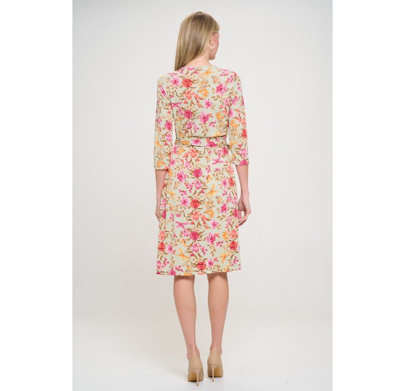 FLORAL WRAP DRESS