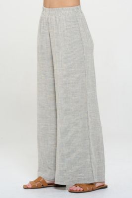 STRIPED WIDE LEG PANTS