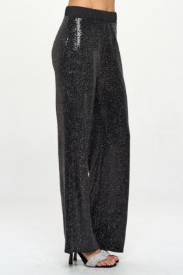 SEQUIN WIDE LEG PANTS