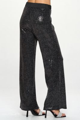 SEQUIN WIDE LEG PANTS