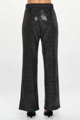 SEQUIN WIDE LEG PANTS