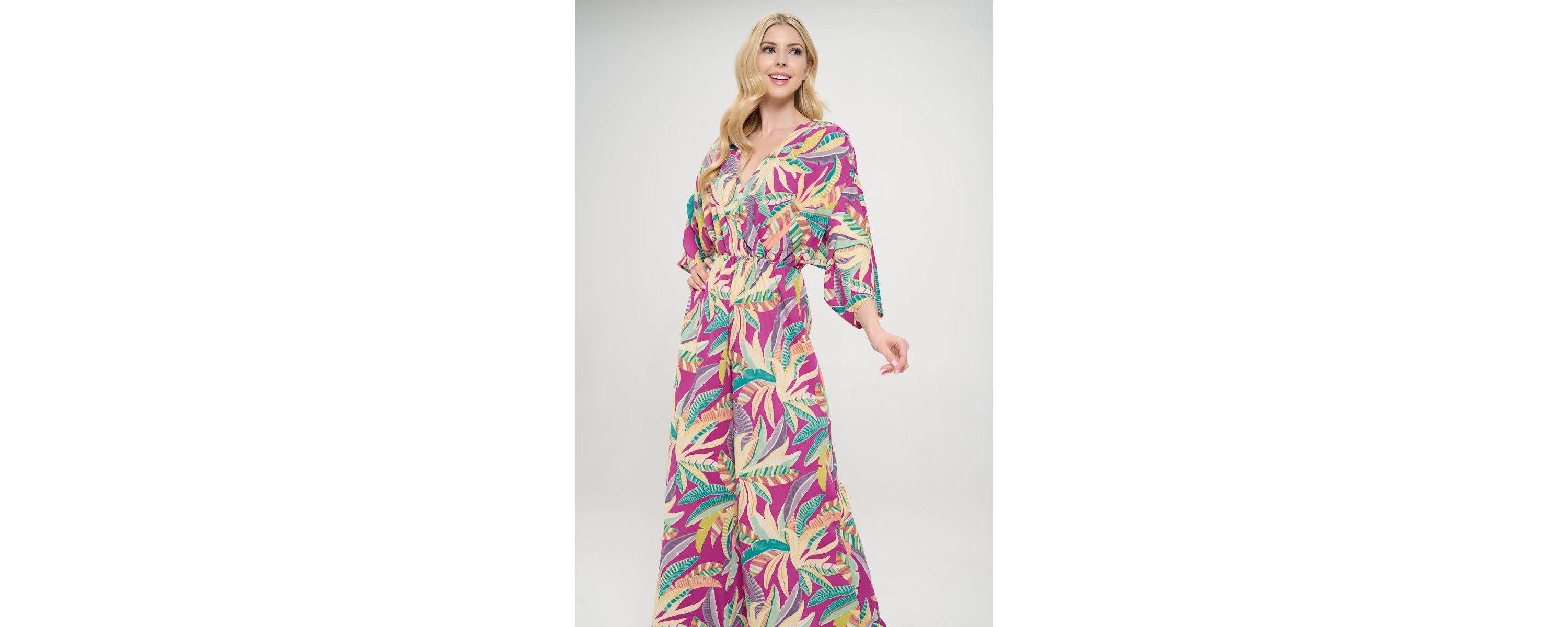 TROPICAL PRINT JUMPSUIT