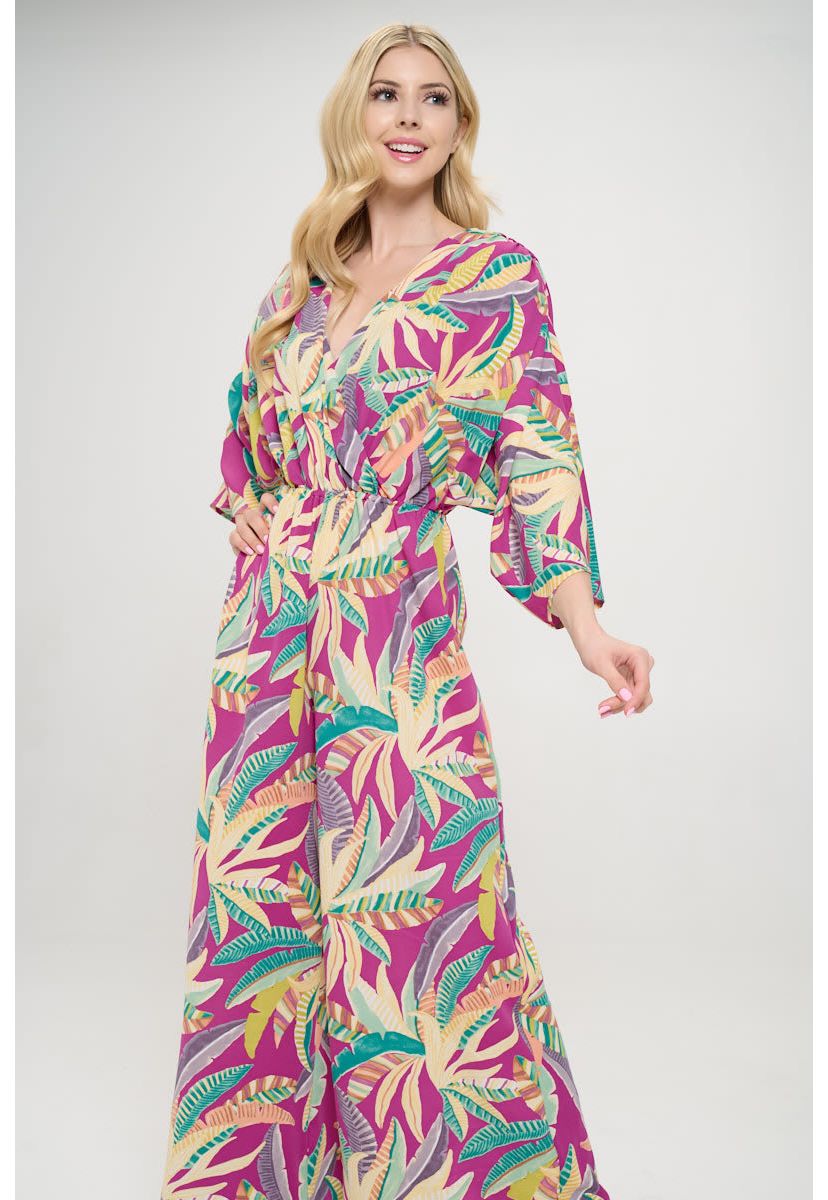 TROPICAL PRINT JUMPSUIT