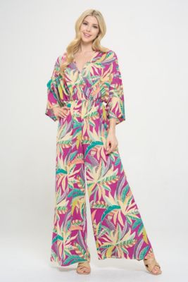 TROPICAL PRINT JUMPSUIT