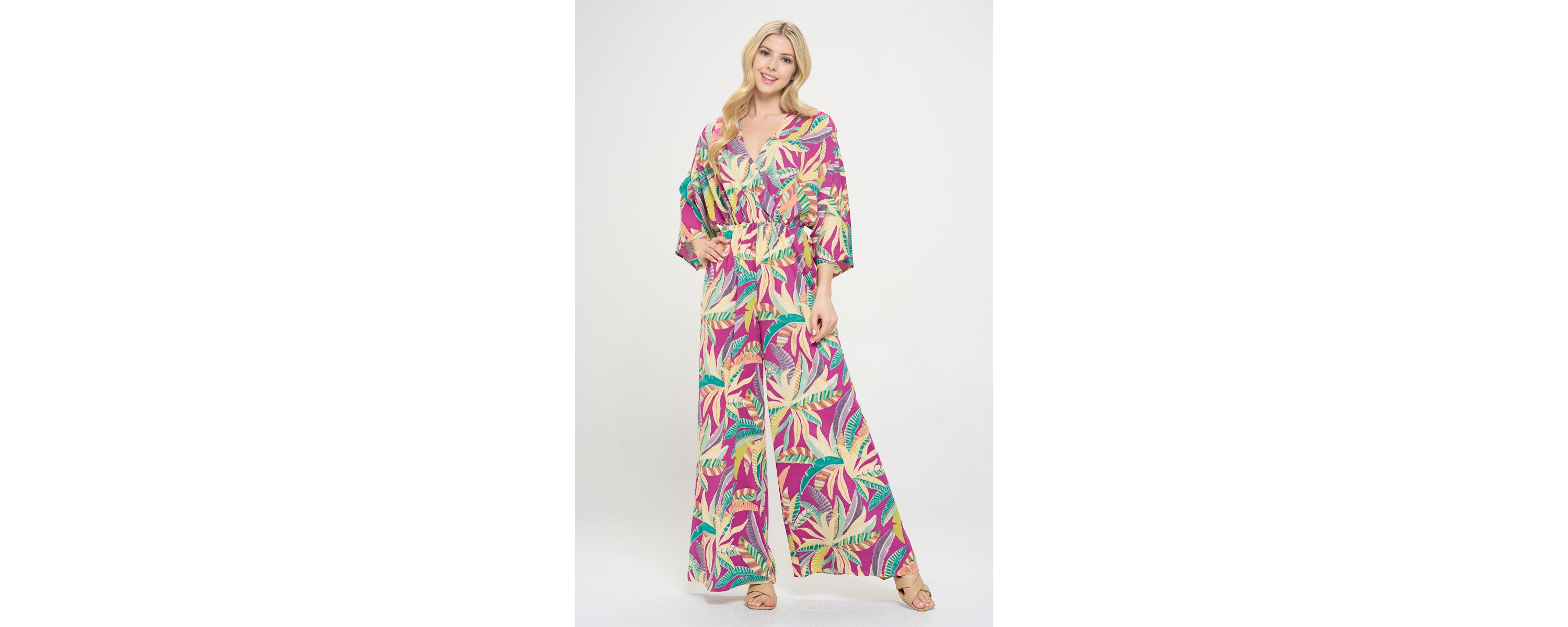 TROPICAL PRINT JUMPSUIT