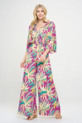 TROPICAL PRINT JUMPSUIT