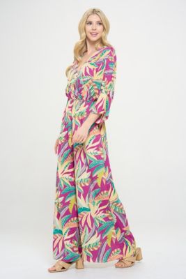 TROPICAL PRINT JUMPSUIT