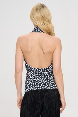 POLKA DOT HALTER TOP