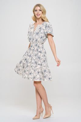 FLORAL SMOCKED WAIST DRESS