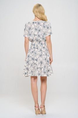 FLORAL SMOCKED WAIST DRESS