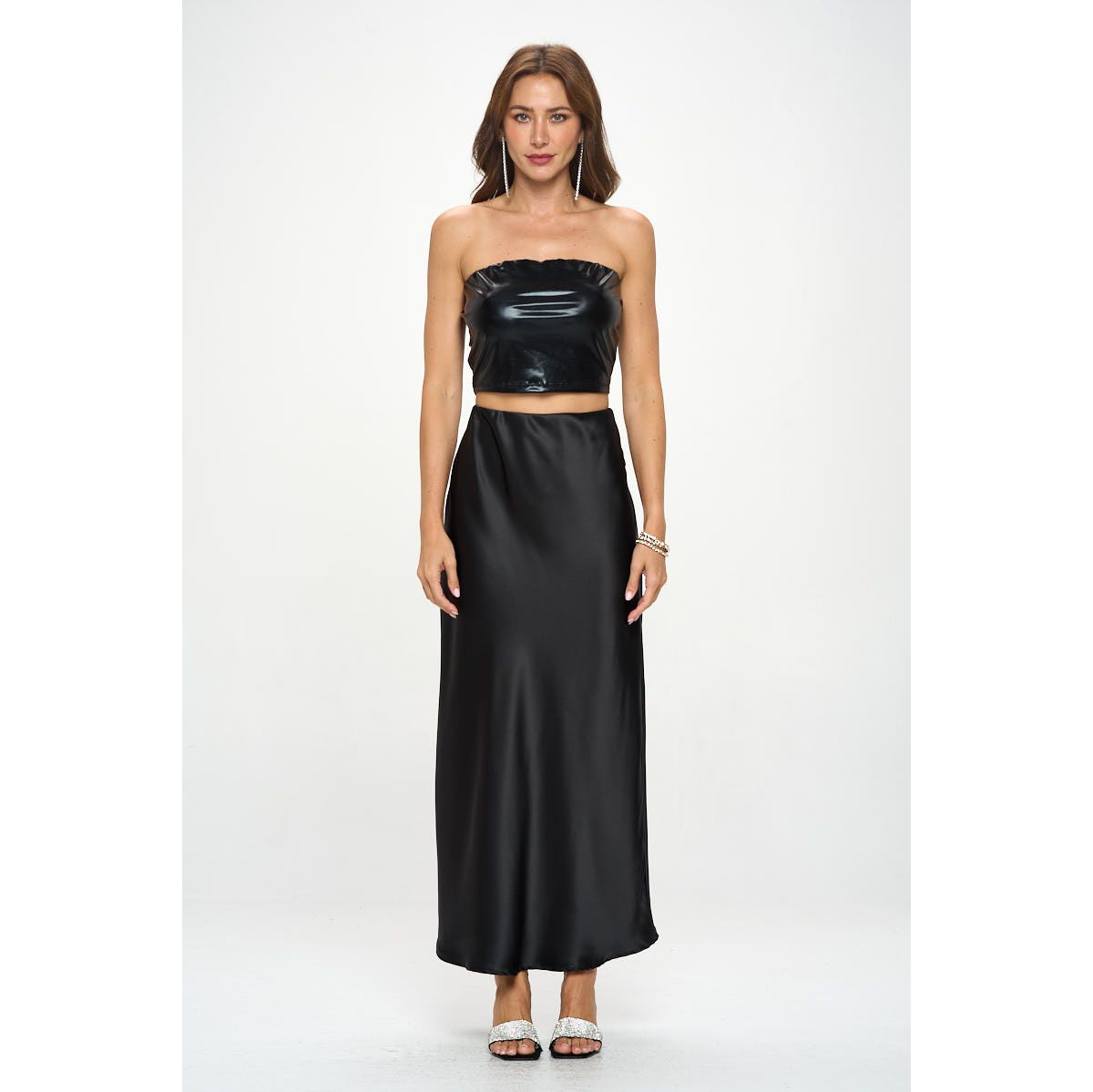SATIN MAXI SKIRT