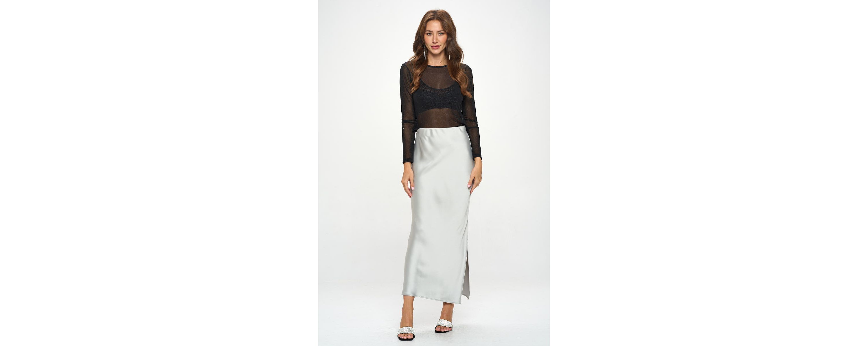 SATIN MAXI SKIRT