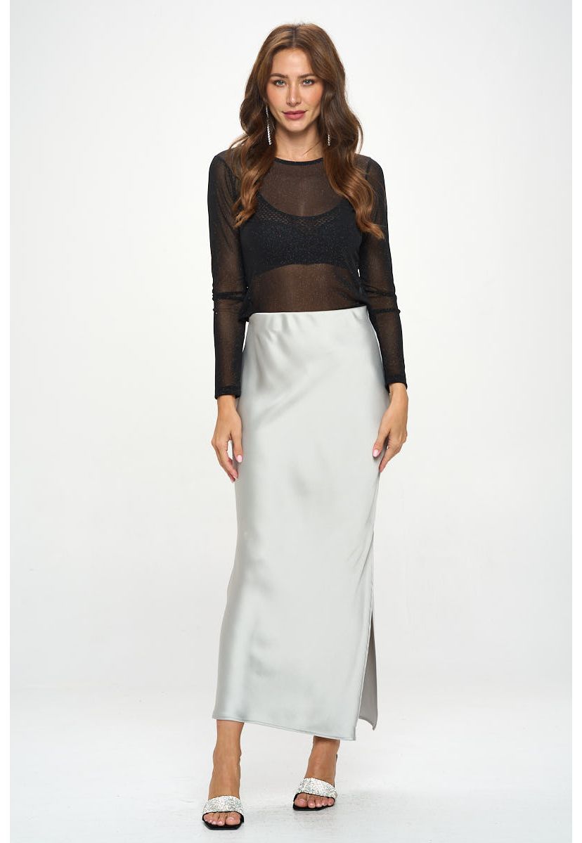 SATIN MAXI SKIRT