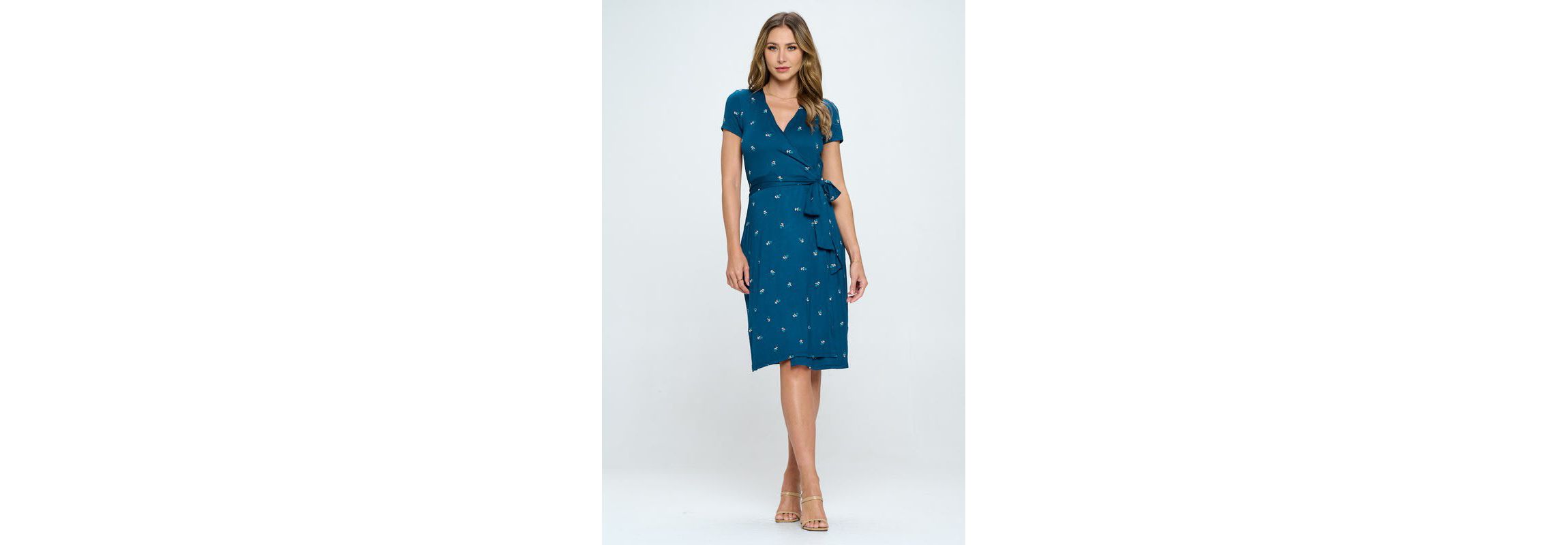 FLORAL WRAP DRESS WITH TIE