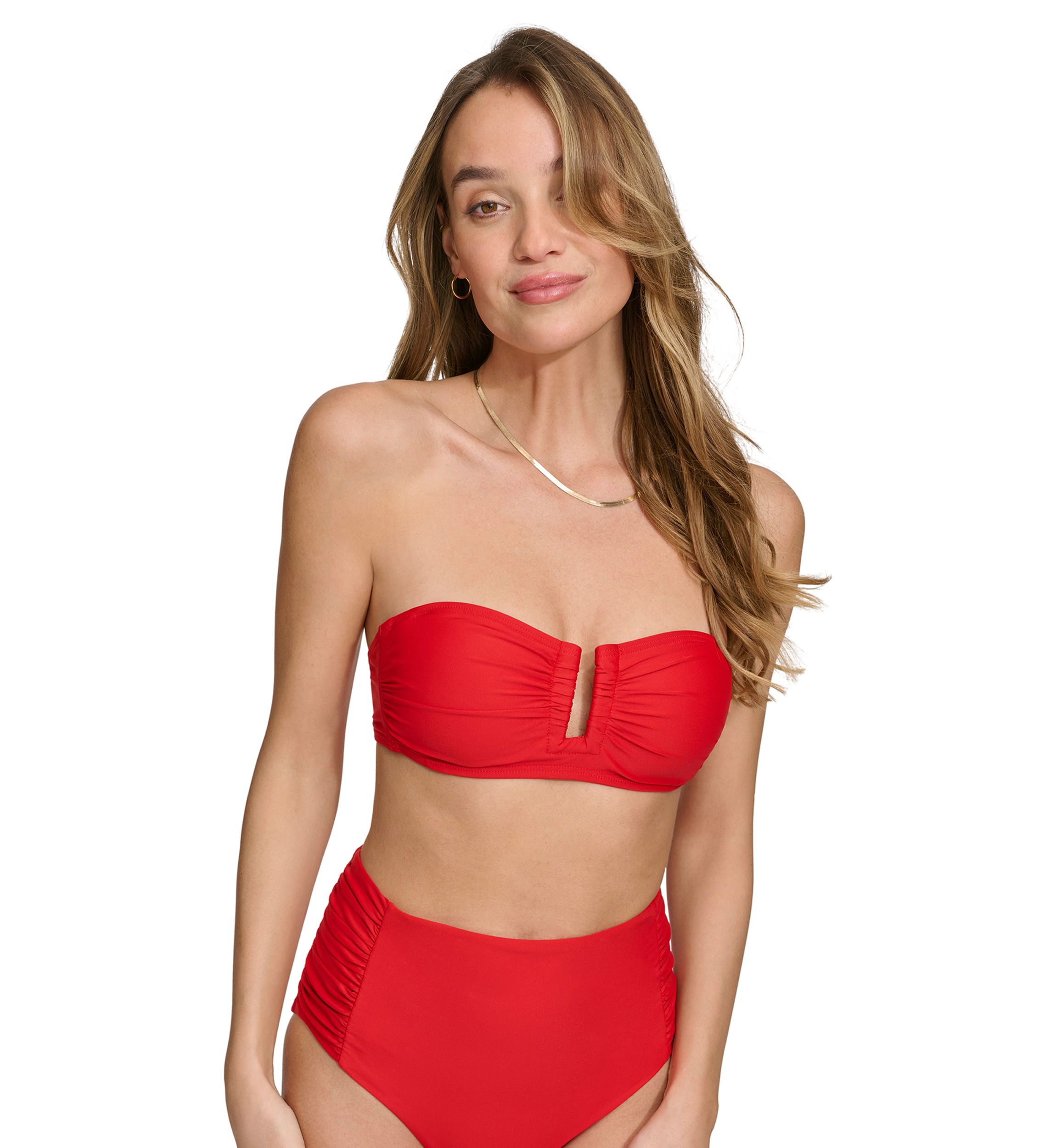 U Wire Shirred Bandeau Swim Set