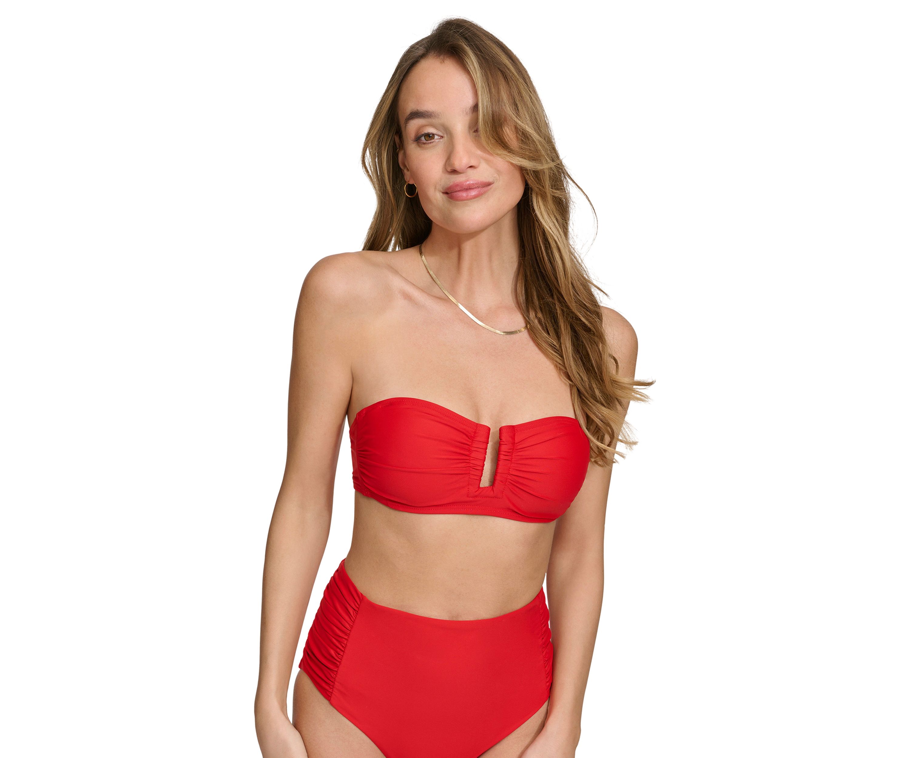 U Wire Shirred Bandeau Swim Set