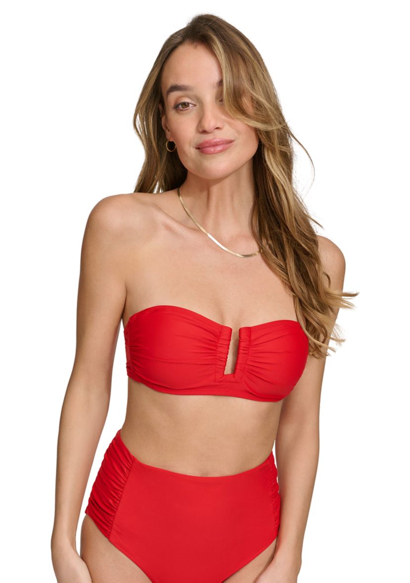 U Wire Shirred Bandeau Swim Set