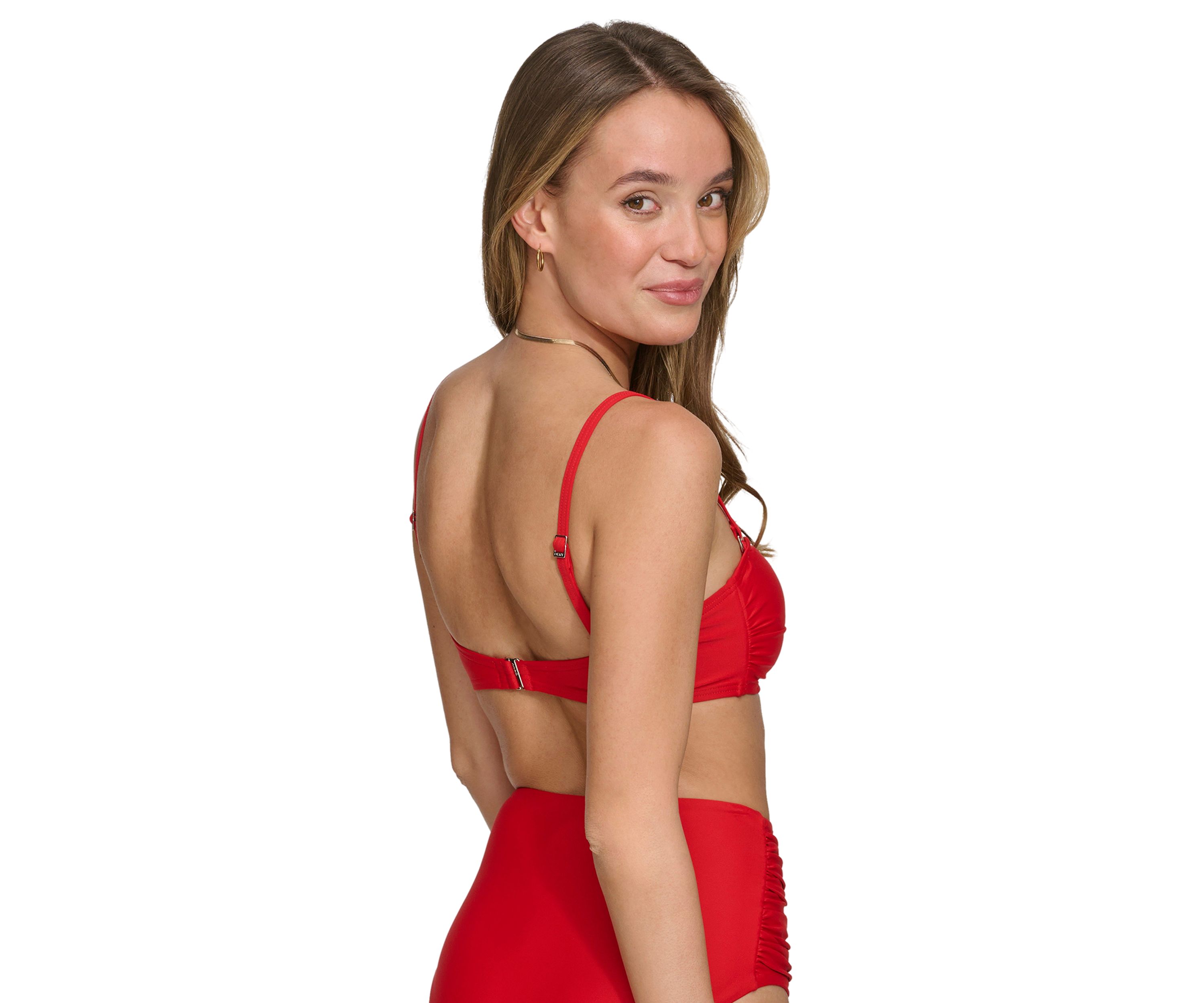 U Wire Shirred Bandeau Swim Set