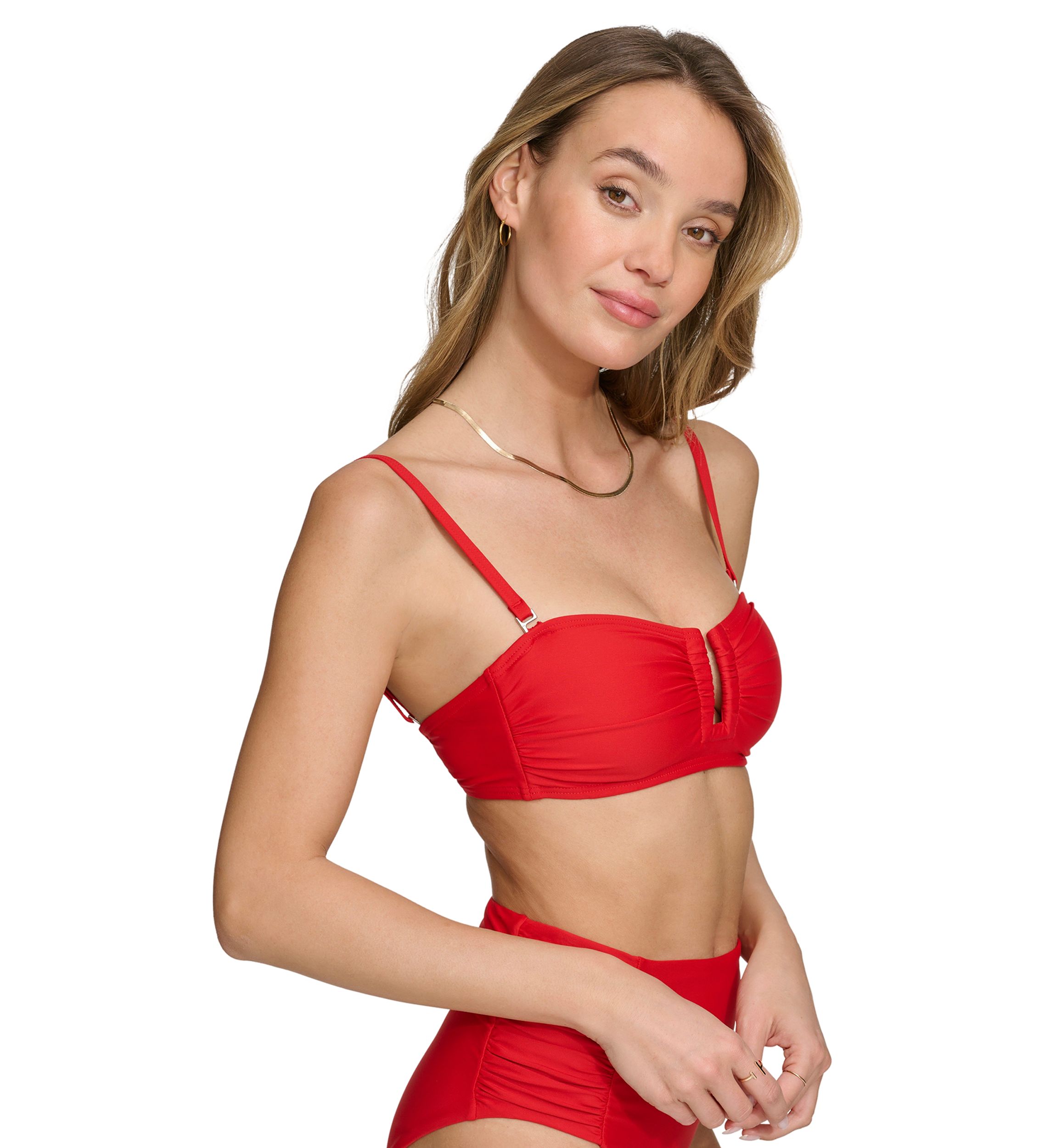U Wire Shirred Bandeau Swim Set