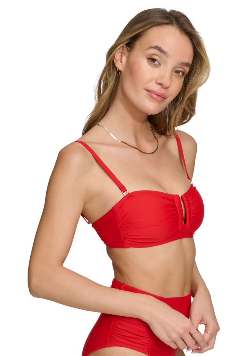U Wire Shirred Bandeau Swim Set