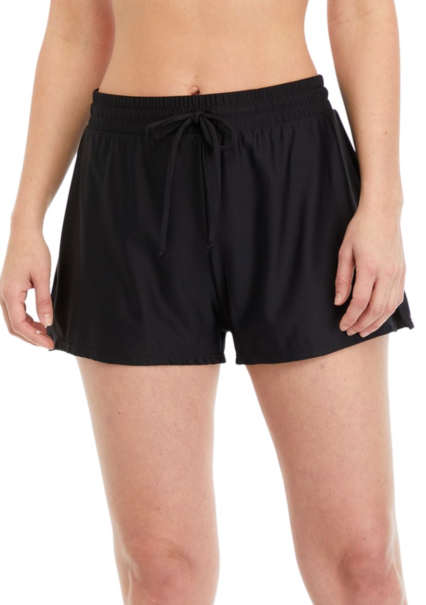 Solid Stand Up Pull On Pool Shorts