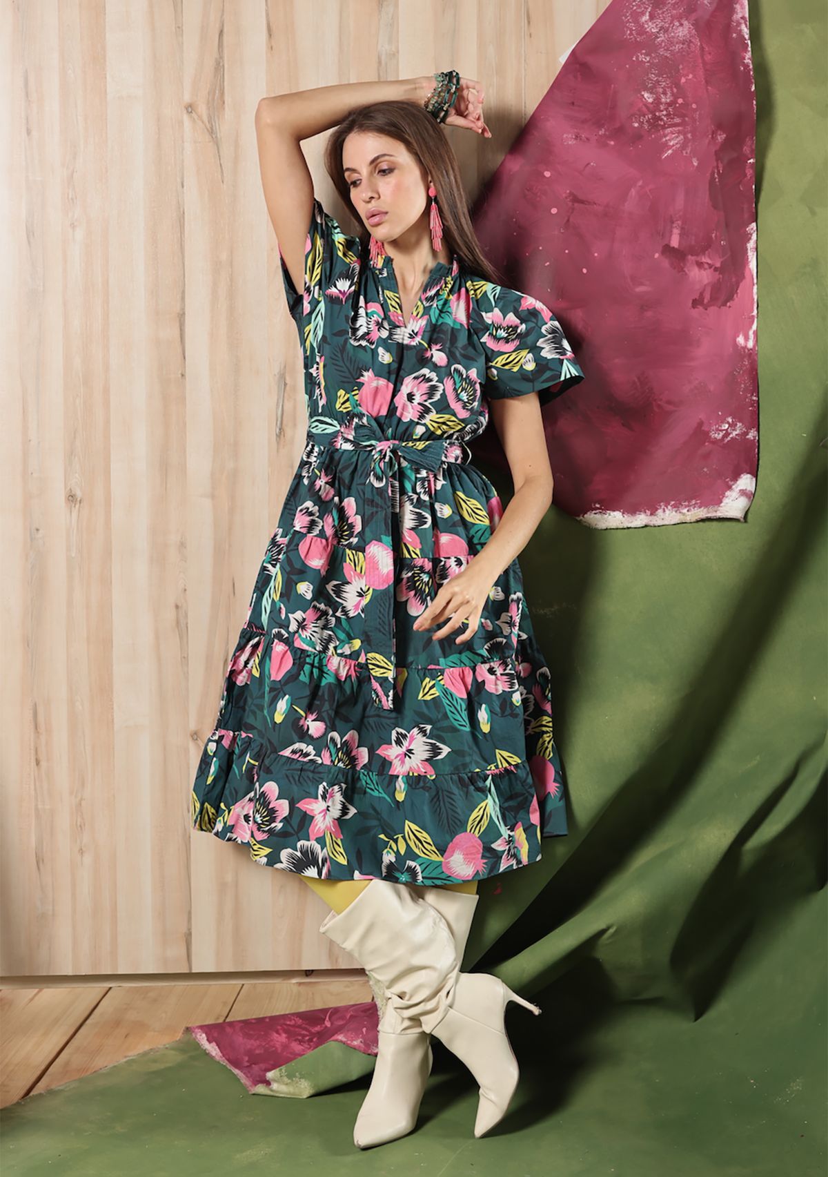 Womens Yara Midi Dress