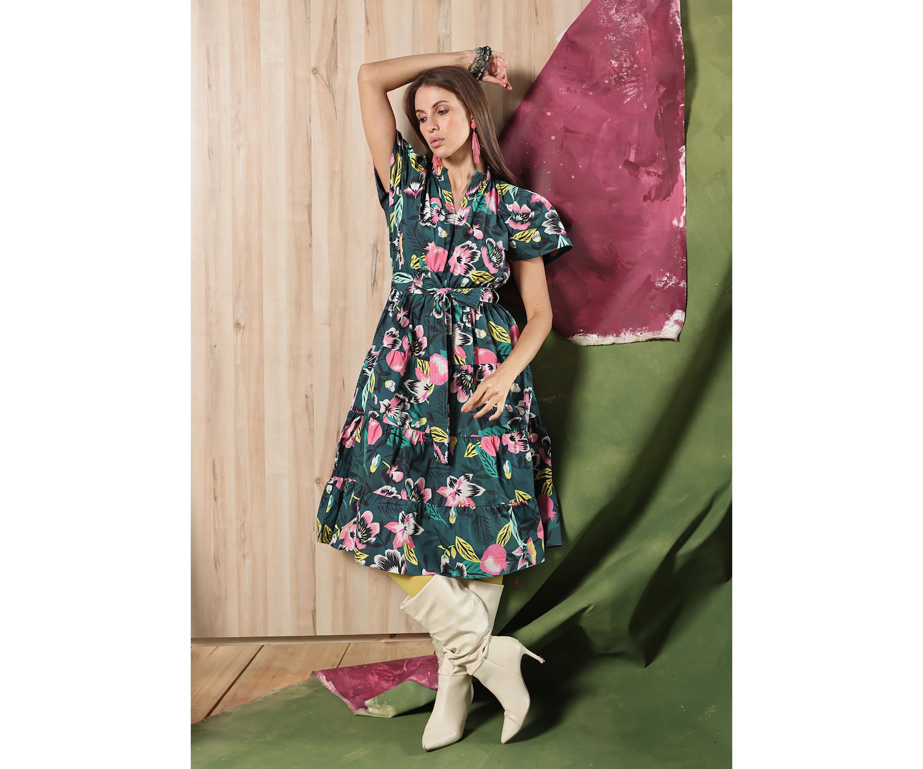 Womens Yara Midi Dress