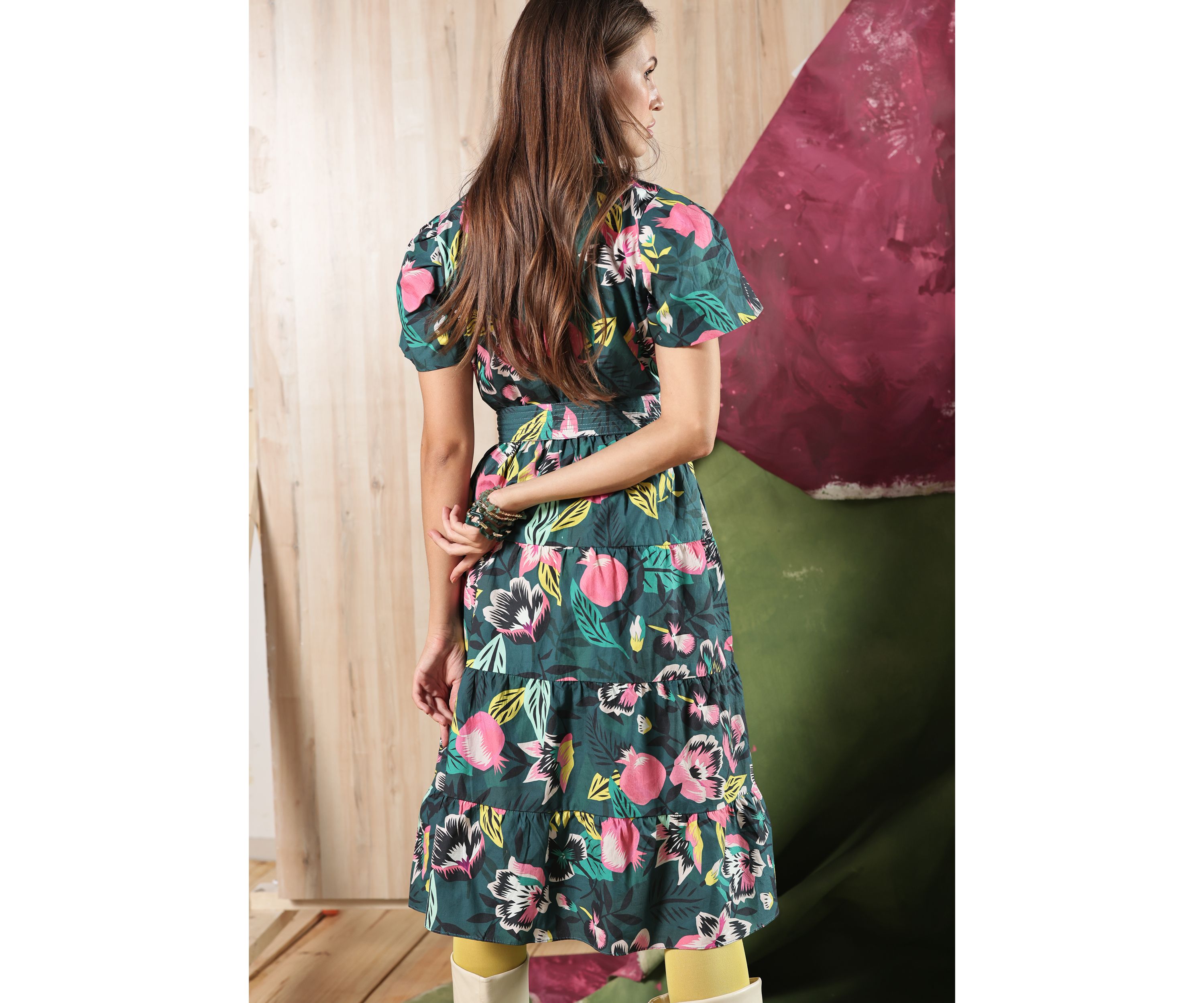 Womens Yara Midi Dress