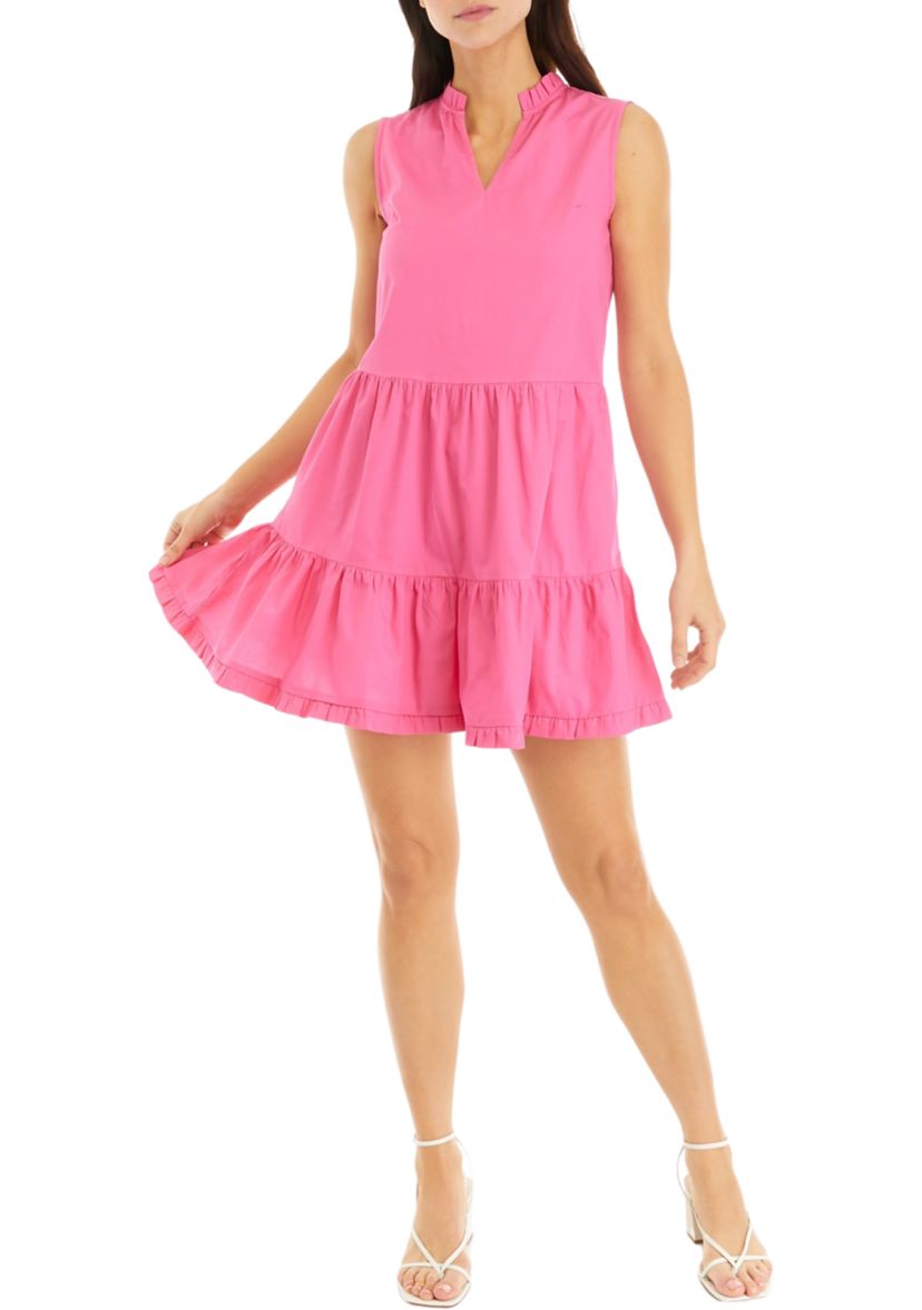 Womens Nia Sleeveless Tiered Dress