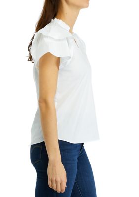 Women's Dani Woven Ruffle Sleeve Top