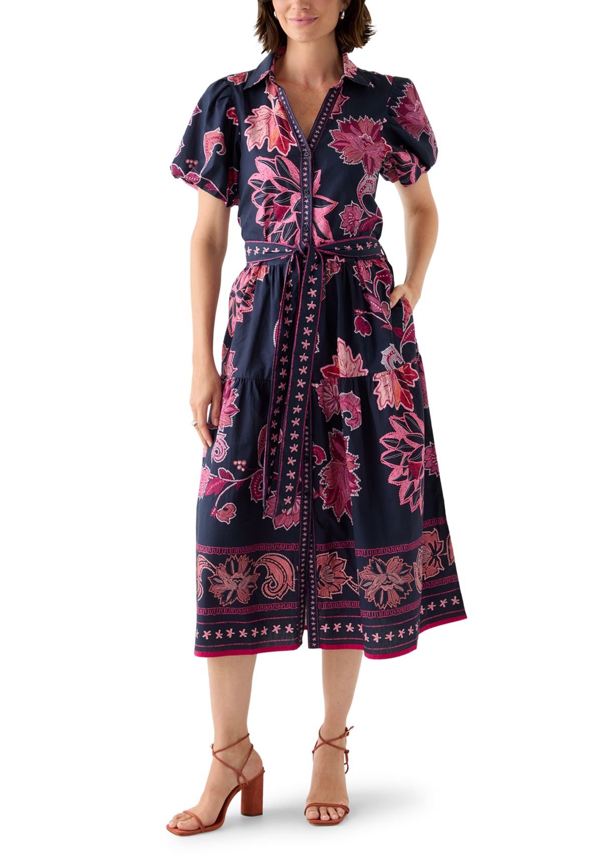 Womens Greta Midi Shirt Dress