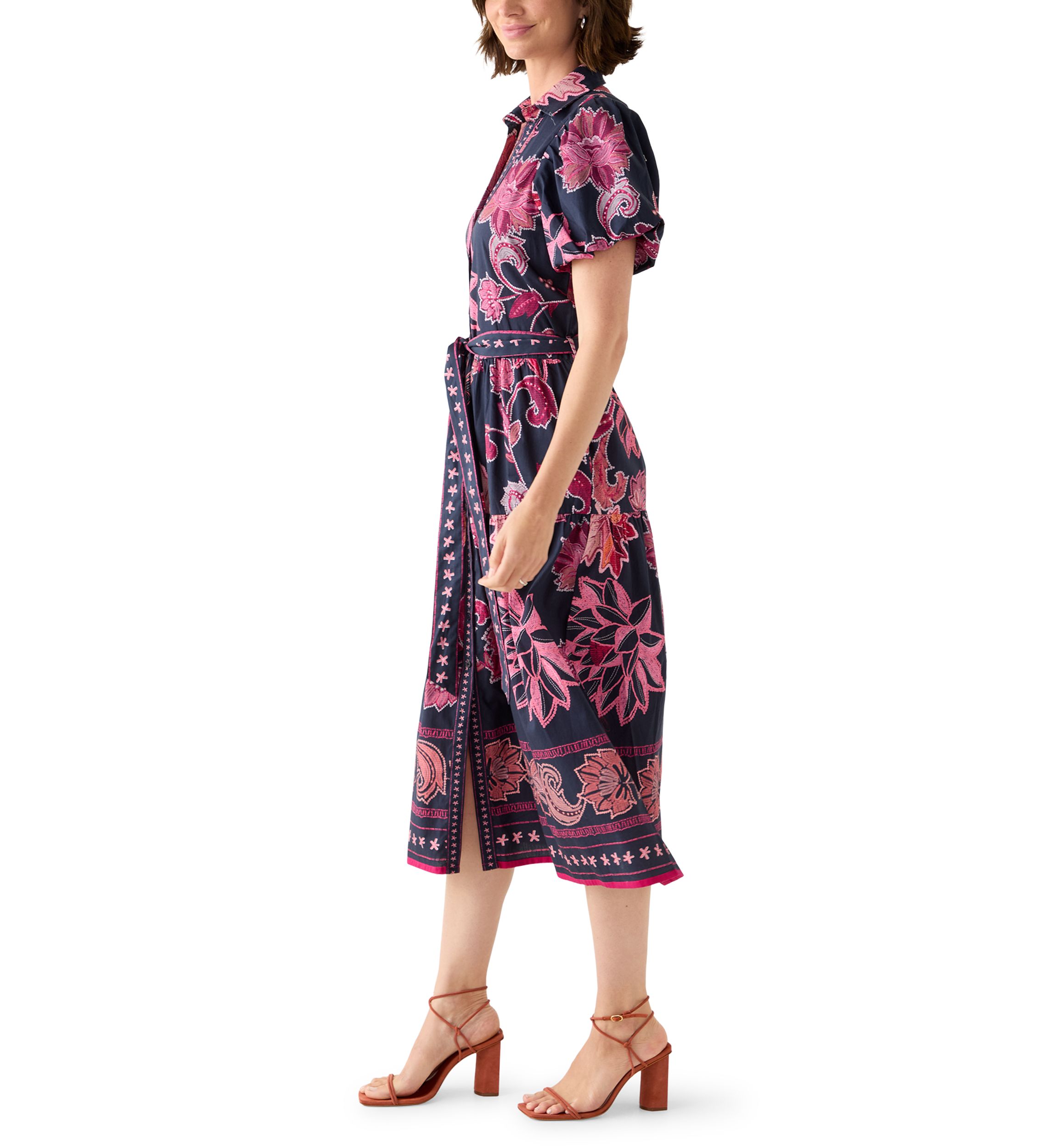 Womens Greta Midi Shirt Dress