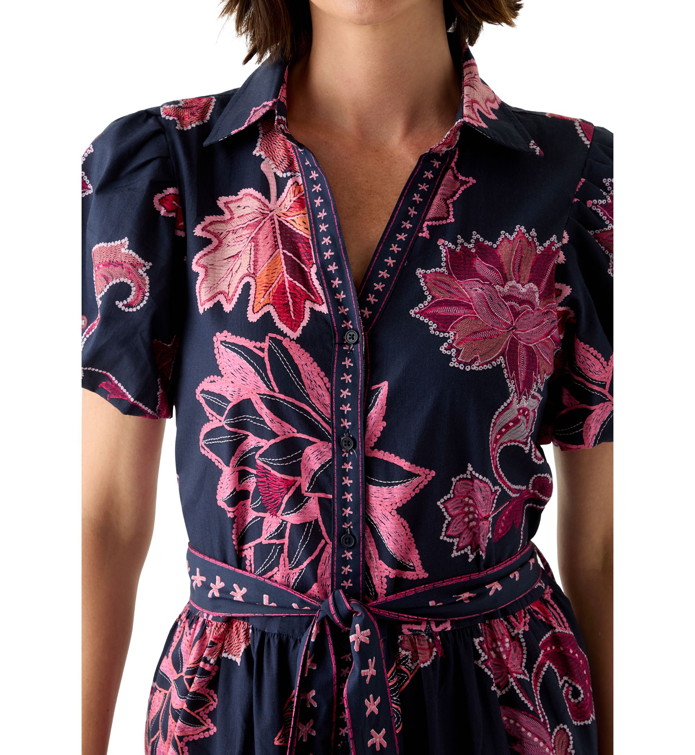 Womens Greta Midi Shirt Dress