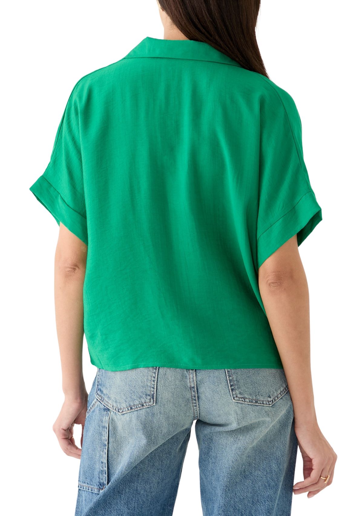 Womens Collared Solid Top