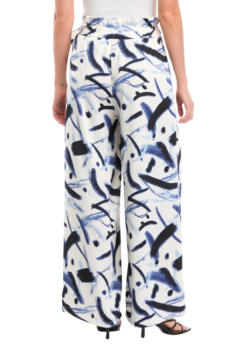 Womens Printed Wide Leg Pants